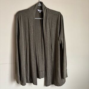 Chic Olive Open Front Cardigan